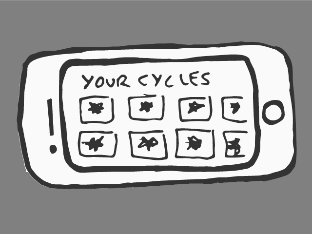 And the user may browse through her cycle archive at any time